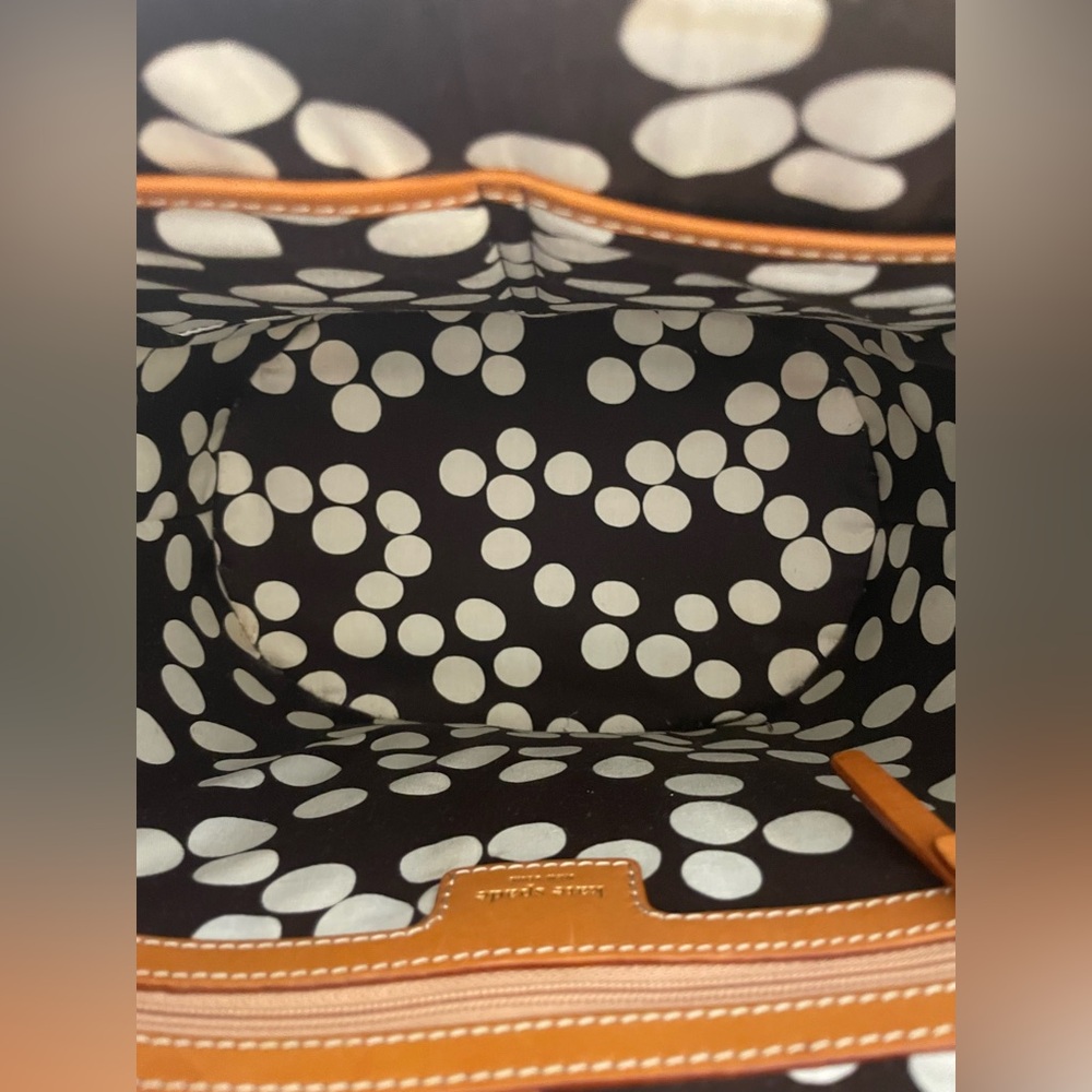 KATE SPADE Top Handle Raffia Flowers/Polka Dot, Dust Bag EUC 🤎🩷🩵 ✨HOST PICK✨ - Picture 10 of 16